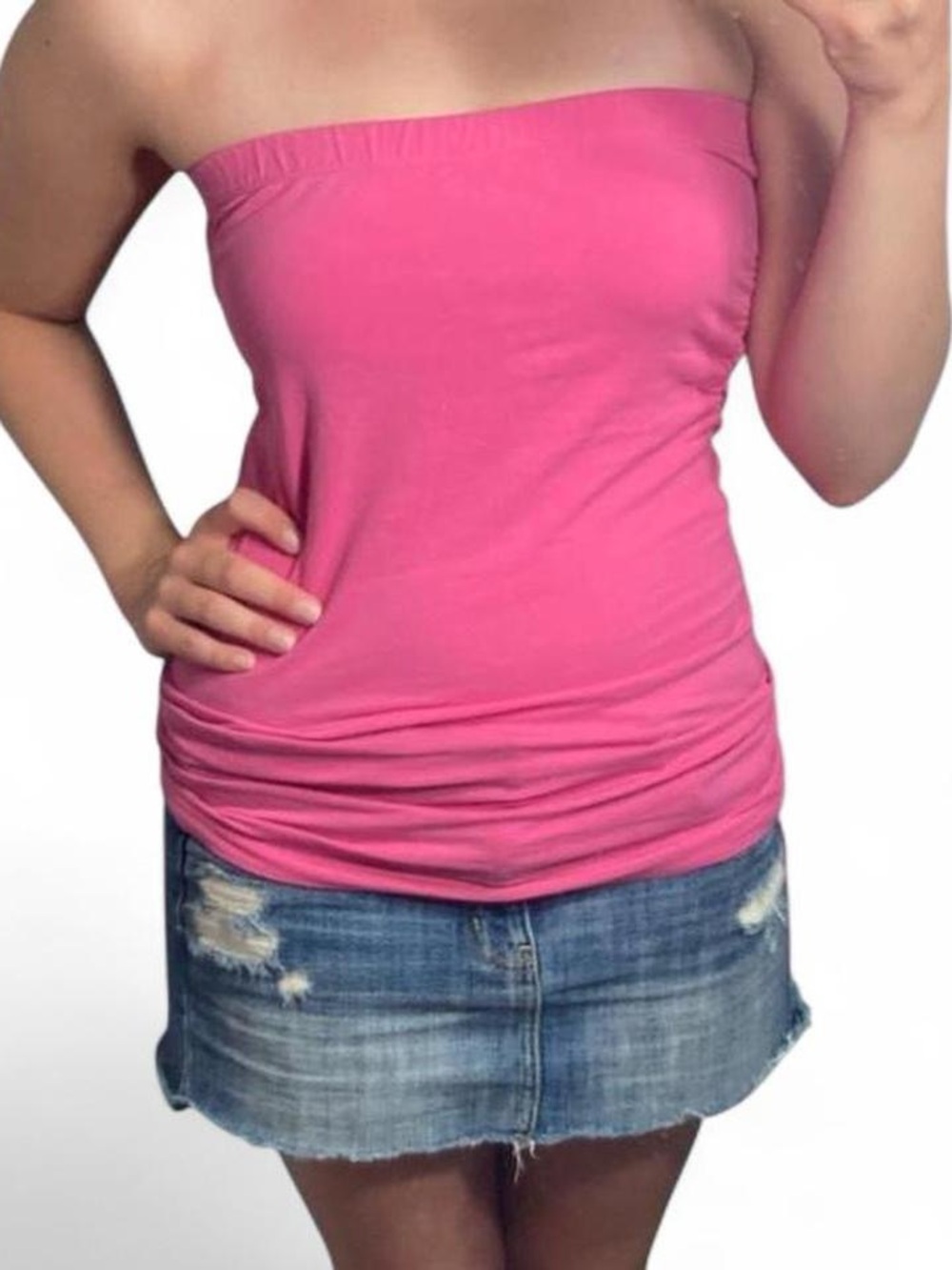 Strapless Pink Tube Top - Classic Summer Staple